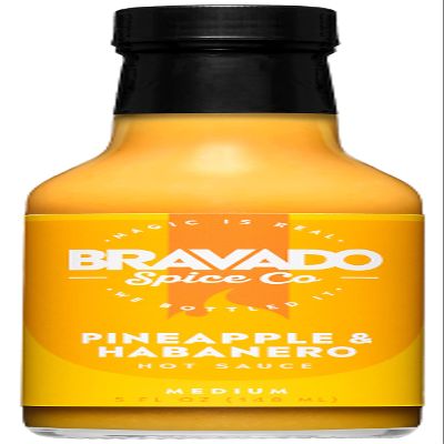 Pineapple And Habanero Hot Sauce By Bravado Spice Gluten Free, Vegan, Low Carb, Paleo Hot Sauce All Natural 5 oz Hot Sauce Bottle Award Winning Gourmet Hot Sauce