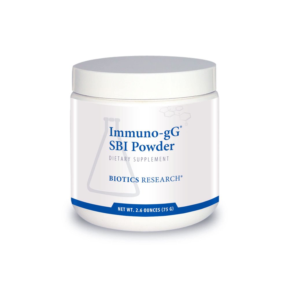 BIOTICS RESEARCH Immuno-gG SBI Powder Easy-to-Mix Powder Formula, Ultimate IgG, Complete Gut Health and Immune Support, Dairy Free, Immunoglobulin Concentrate - 2.6 Oz