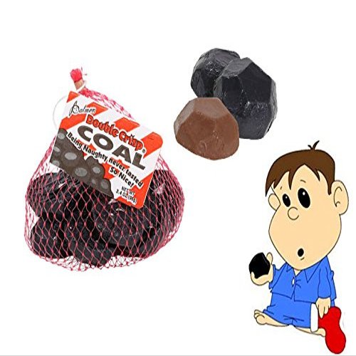 Being Naughty Never Tasted So Nice! Doulbe Crisp Chocolate Lumps Of Coal Stocking Stuffers! (set of 2)