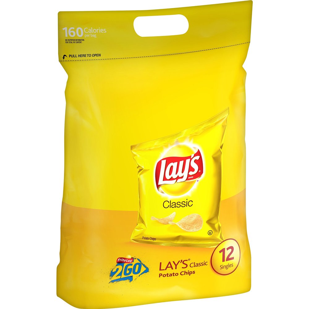 Lay's Classic Potato Chips, 12 Singles