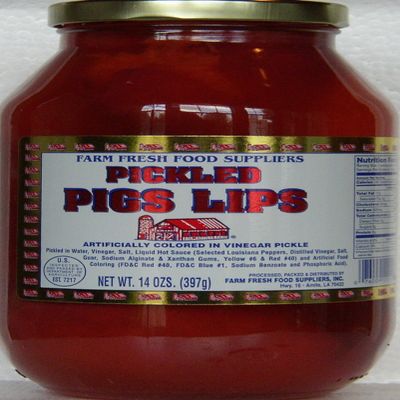 Farm Fresh Food Suppliers: Pickled Pigs Lips, 14 Oz