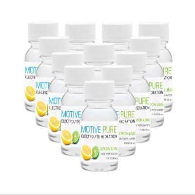 MOTIVE PURE Electrolyte Hydration, Lemon-Lime, 1 oz Mini Bottle, 12-Pack
