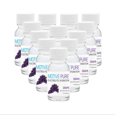 MOTIVE PURE Electrolyte Hydration, Grape, 1 oz Mini Bottle, 12-Pack