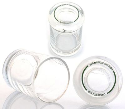 2 Air Tight Odorless Medical Jar Herb Stash Medicine Container