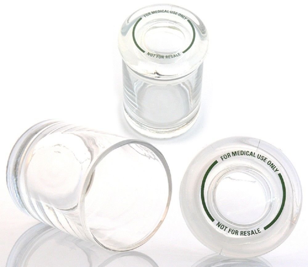 2 Air Tight Odorless Medical Jar Herb Stash Medicine Container