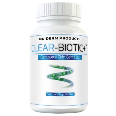 Clear-Biotic Acne Treatment Supplements, Probiotic Pills for Teens & Adults | Hormonal Acne Vitamins, Gut Health Support, Clear Skin Formula Acne Vitamins Non-GMO (60 Capsules)