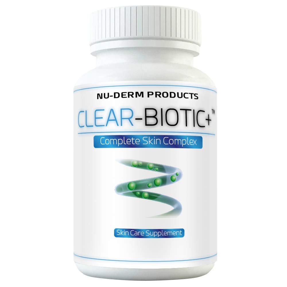 Clear-Biotic Acne Treatment Supplements, Probiotic Pills for Teens & Adults | Hormonal Acne Vitamins, Gut Health Support, Clear Skin Formula Acne Vitamins Non-GMO (60 Capsules)