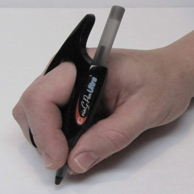 RinG-Pen Ultra Universal Grip Support for Writing, Art Tools, and Daily Activities (Large, Black)