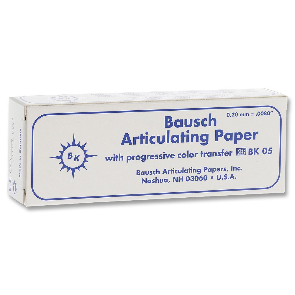Bausch Articulating Paper 200u (.008") Blue booklets BK-05 (300)