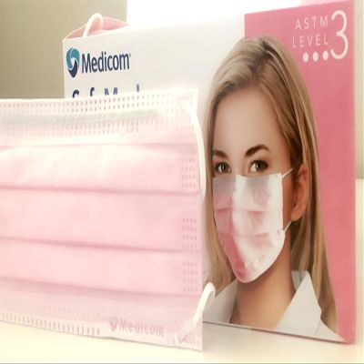 Masks - Premier Earloop, Pink - Fluid Res. - 95% PFE (50)