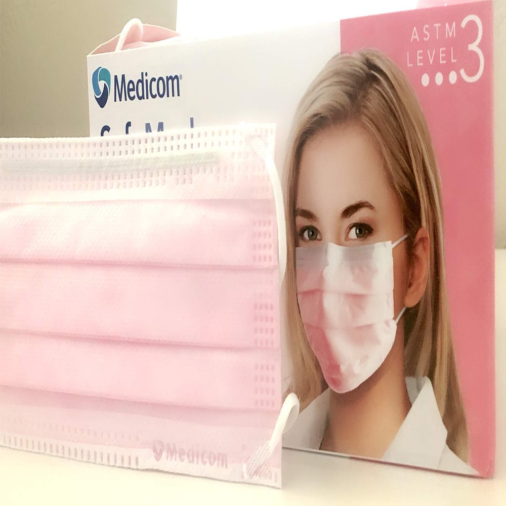 Masks - Premier Earloop, Pink - Fluid Res. - 95% PFE (50)