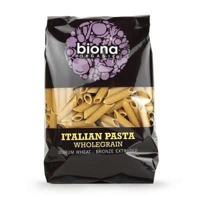 Biona Organic - Italian Pasta Wholegrain - Penne - 500g (Case of 12)