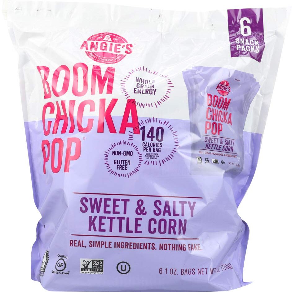 Angie's Kettle Corn Popcorn Sweet N Salty 6Ct 6 Oz (Pack Of 8)8