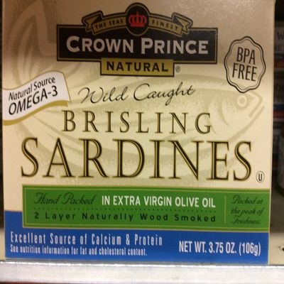 Crown Prince Natural Wild Caught Brisling Sardines in Extra Virgin Olive Oil (Pack of 3)
