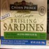 Crown Prince Natural Wild Caught Brisling Sardines in Extra Virgin Olive Oil (Pack of 3) view 1