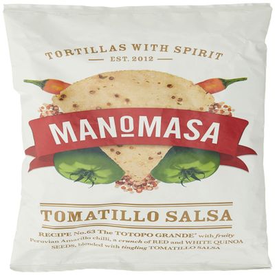 MANOMASA Tomatillo Salsa Tortilla Chips, 160 GR