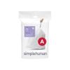 simplehuman Code A Custom Fit Drawstring Trash Bags in Dispenser Packs, 30 Count, 4.5 Liter / 1.2 Gallon, White view 1