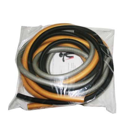 CanDo 10-5689 Latex-Free Exercise Tubing Pep Pack, Difficult, Black/Silver/Gold