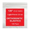 Orthodontic Rubber Bands for Braces - Premium Quality Elastic Teeth Rubber Bands for Braces, Fix Tooth Gaps, Dreadlocks, Includes Free Elastic Placer- Light Force 2.5 oz, 1/8 Inch, Natural (100 Pack) view 2