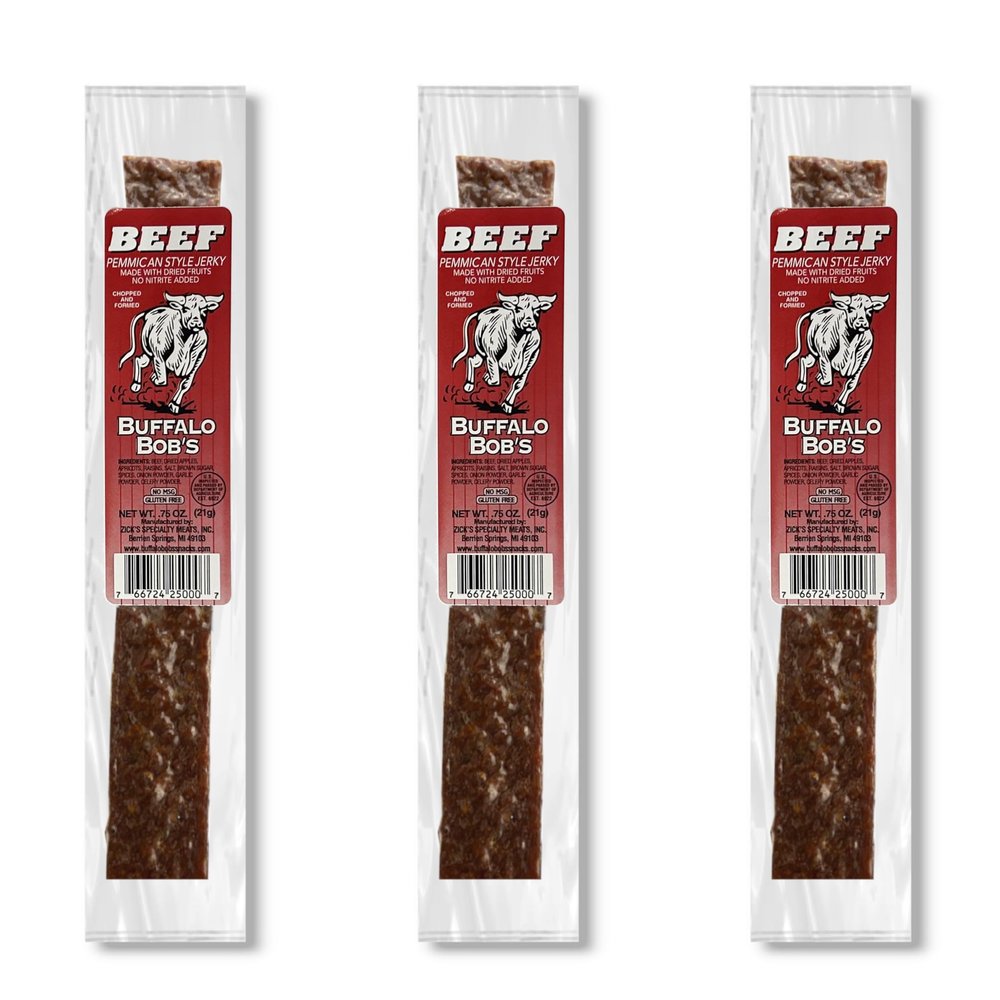 Buffalo Bob's Pemmican Style Beef Jerky- 3 Pack