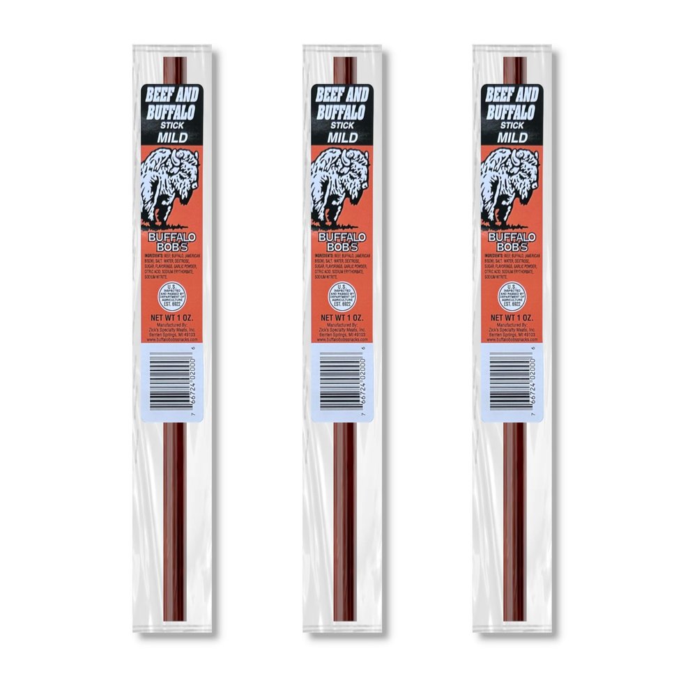 Buffalo Bob's Mild Buffalo Meat Stick 3 Pack