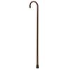 PCP Solid Ash Wood Cane, Round Handle, Crook Style, Walking Aid with Slip Resistant Rubber Grips, Mahogany view 2