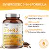Purity Labs Vitamin D3 K2 10000 IU, (250mcg) D3 + 200mcg K2 MK7 - Immune Support Supplement Enhanced with Bioperine - Supplements for Daily Defense, Bone, Muscle & Skin Health - 120 Capsules view 4