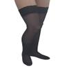 GABRIALLA Sheer Graduated Compression Thigh High Stockings 2 Pack (23-30 mmHg) H-80: Large Black view 1