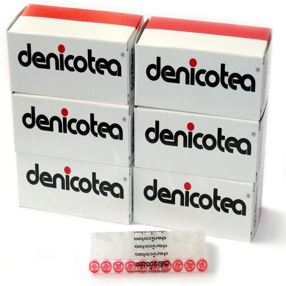 Denicotea Regular Crystal Filters - 50 Count - Pack of 6-300 Filters - Reduce Tar & Carcinogens - Will Not Affect Taste or Flavor - Reduce Staining of Skin & Hair - 10106