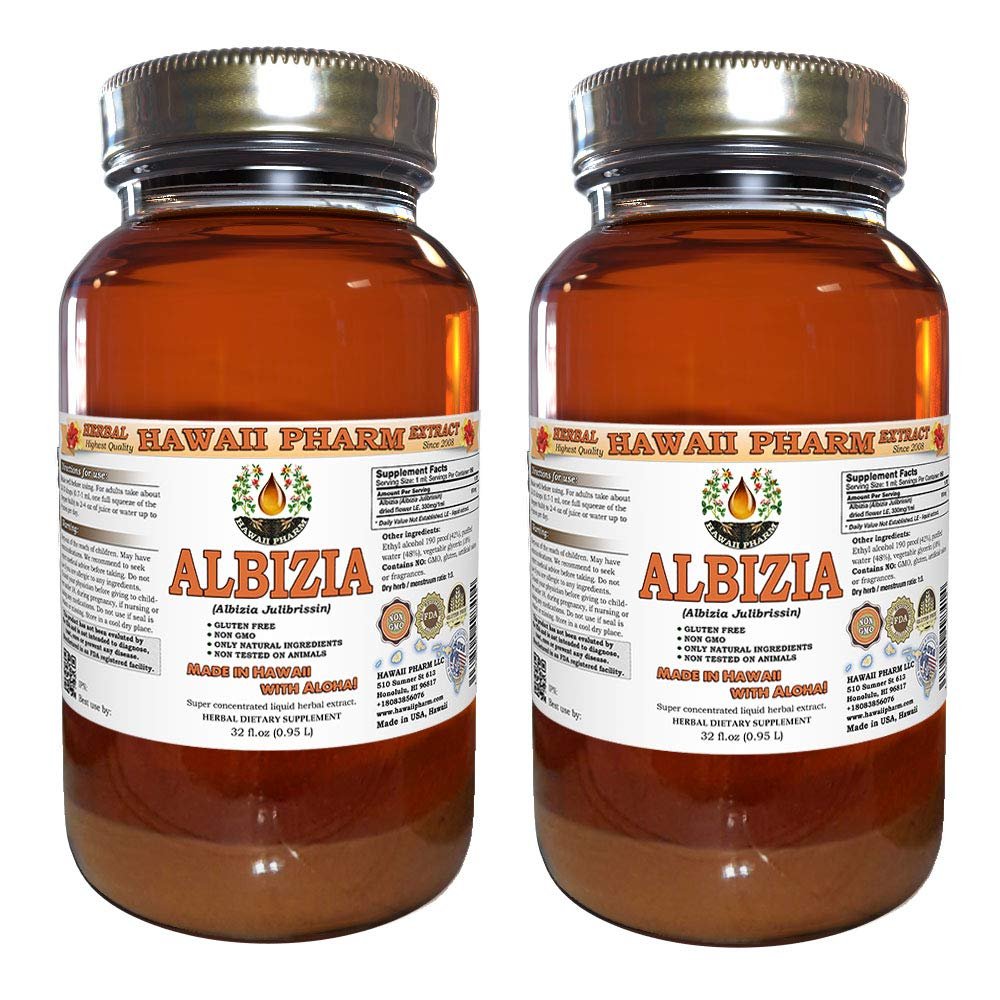 Albizia Liquid Extract, Albizia (Albizia julibrissin) Flower Tincture Supplement 2x4 oz