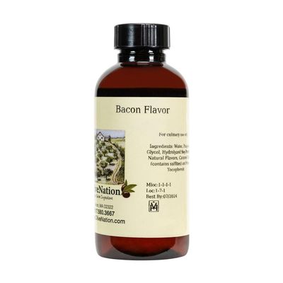 Liquid Bacon Flavor - Water Soluble Natural Flavoring for Baking - Beverages - Brewing - Gluten Free - Kosher - 16 ounces