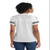 SPORT-TEK Women's PosiCharge Replica Jersey | Athletic Workout Clothing for Spring & Summer, Trendy Ladies Gym Fashion White/Black view 3