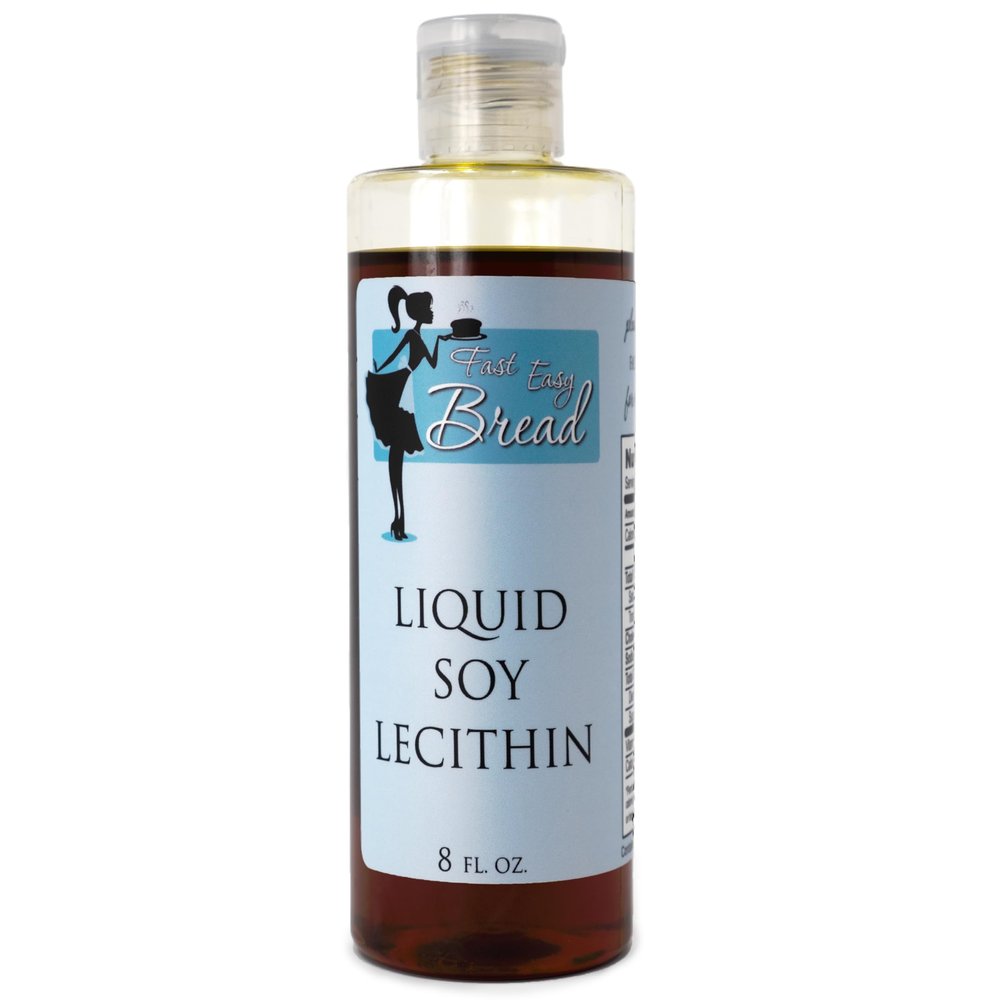 Fast Easy Bread Soy Lecithin Liquid (8 oz) | Easy-to-Use | Available in Mess-Free Squeezable Bottle | Natural Food-Grade Emulsifier | Enhances Dough Texture and Ingredient Distribution