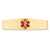 14k Medical Jewelry ID Plate view 1