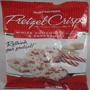 White Chocolate and Peppermint Pretzel Crisps (Pack of 2 Small 4 oz bags)
