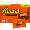REESE'S Milk Chocolate Snack Size Peanut Butter Cups, Candy Jumbo Bag, 19.5 oz view 1