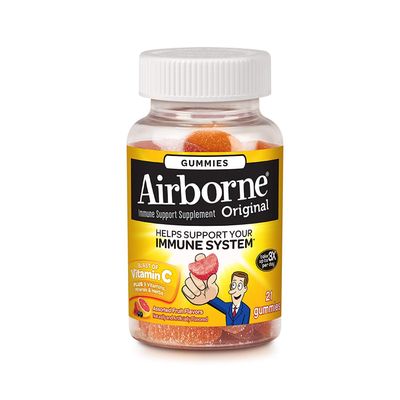 Airborne Assorted Fruit Flavored Gummies, 21 count - 750mg of Vitamin C and Minerals & Herbs Immune Support (Packaging May Vary) ( Pack of 2)