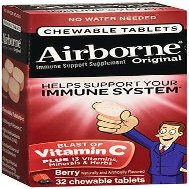 Airborne Very Berry Chewable Tablets, 32 Count - 1000Mg of Vitamin C - Immune Support Supplement (Packaging May Vary) (Pack of 3)
