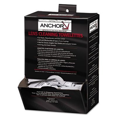 Anchor Brand Lens Cleaning Towelettes, 5 in x 8", White - Includes one box of 100 each.