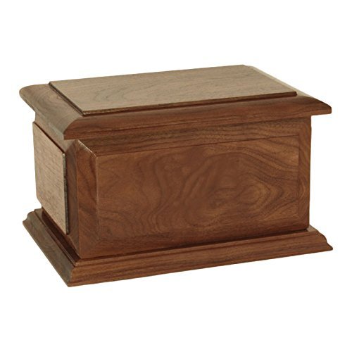 Wood Cremation Urn - Boston Walnut Companion
