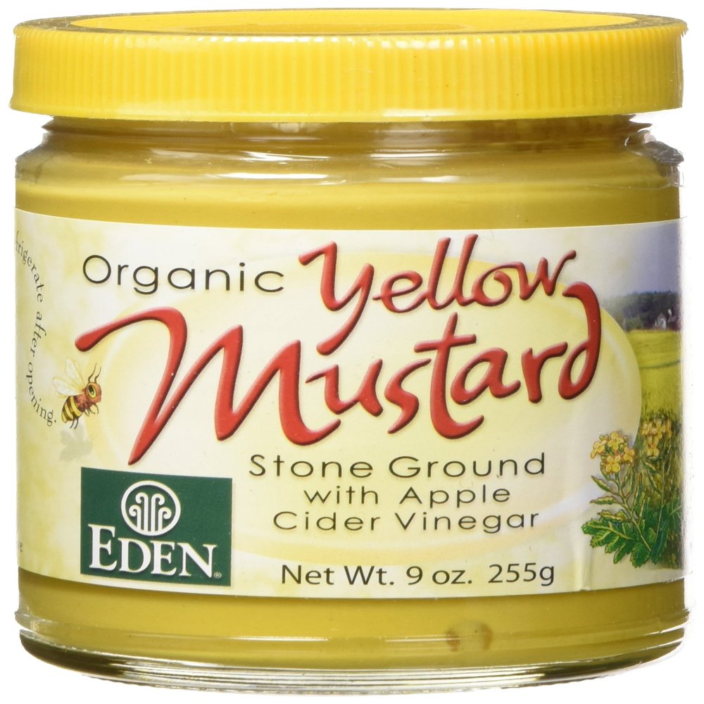 Eden Foods Organic Mustards-Yellow Mustard, 9 Oz Jar (Pack of 12)