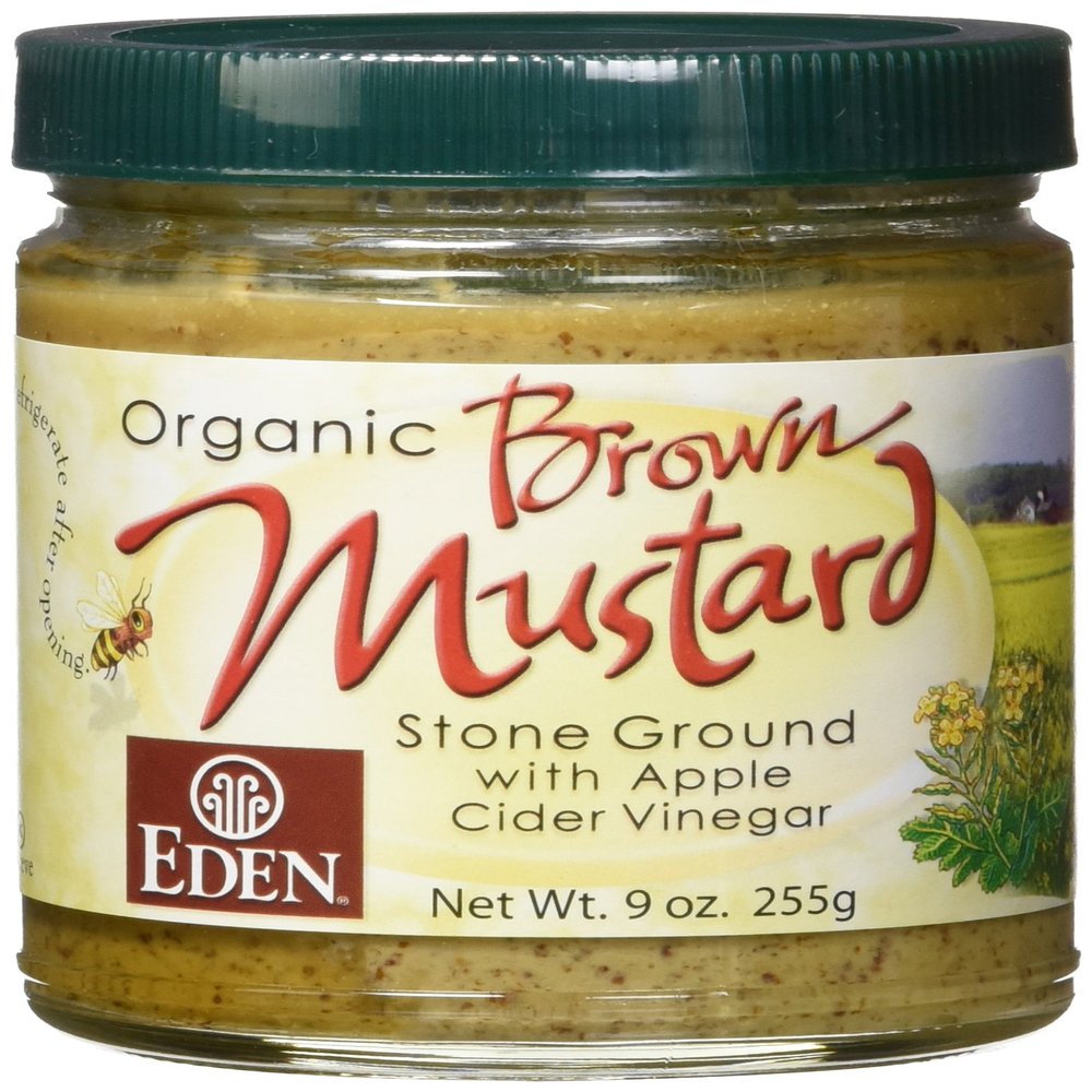 Eden Foods Organic Mustards-Brown Mustard 9 Oz Jar (Pack of 12)