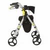 Medline Premium Empower Rollator Walker with Seat, Folding Rolling Walker with 8-inch Wheels, Silver view 2