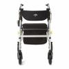 Medline Premium Empower Rollator Walker with Seat, Folding Rolling Walker with 8-inch Wheels, Silver view 4