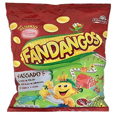 Fandangos Salgadinho de Milho Sabor Presunto (Ham Flavor Snack) Bag 140g -Brazil