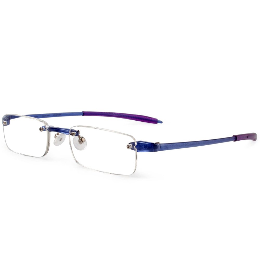 Visualites 1 Lavender 3.00 Power Lightweight Rimless Reading Glasses For Men and Women