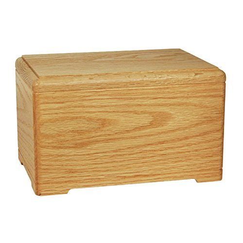 Wood Cremation Urn - Oak Designer
