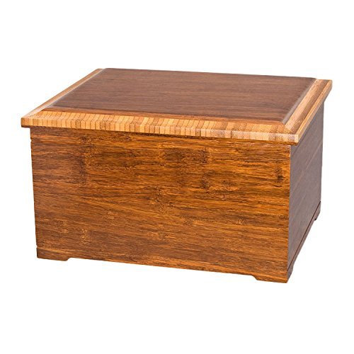 Wood Cremation Urn - Bamboo Memory Chest with Urn