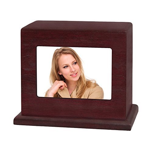 Wood Cremation Urn - Rosewood Horizontal Photo