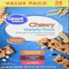 Great Value Chewy Variety Pack Granola Bars Value Pack, 0.84 oz, 24 Count view 1